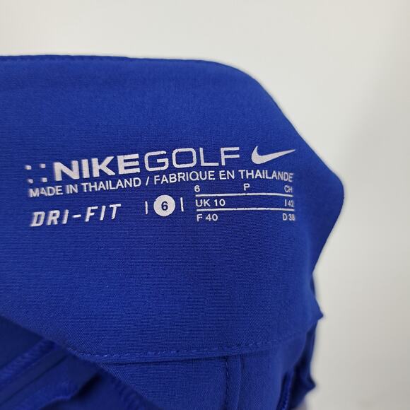 Nike Golf Womens Skirt 6 Dri-Fit‎ Wrap Belted Snap Tennis Athletic Cobalt Blue - Picture 2 of 7
